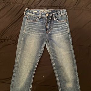American Eagle High Rise Dark Wash Skinny Jeans Size WMNS 6 Regular